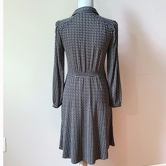 ANTHROPOLOGIE x Indie and Cold Shirt Dress Mini Long sleeve Retro Gray Cream XS - Picture 4 of 16